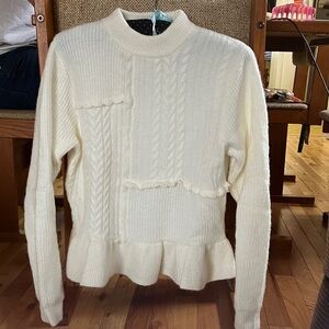 Selected Femme cream peplum sweater